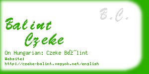 balint czeke business card